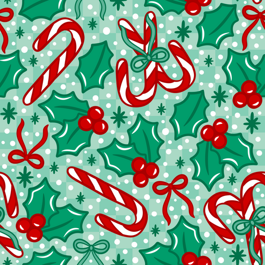 Holly Candy Canes